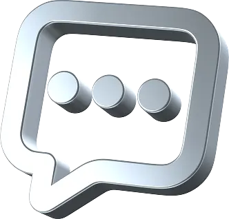 3D-иконка сообщения, символизирующая поддержку